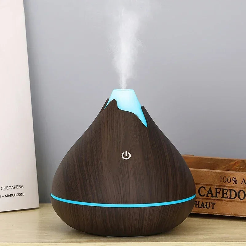 Selectly Aromatherapy Essential Oil Diffuser (350ML) Wood Grain Remote Control
